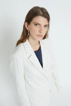 Jacke aus Crinkle-Baumwollstoff