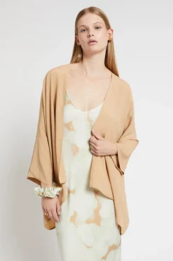 Jacke im Kimono-Stil aus Seidenmischgewebe