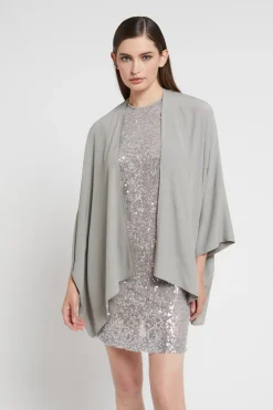 Jacke im Kimono-Stil aus Seidenmischgewebe