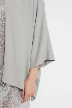 Jacke im Kimono-Stil aus Seidenmischgewebe
