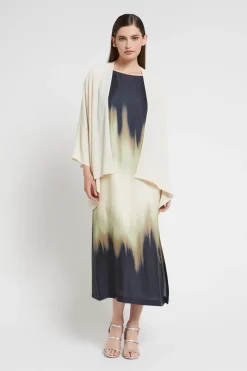 Jacke im Kimono-Stil aus Seidenmischgewebe