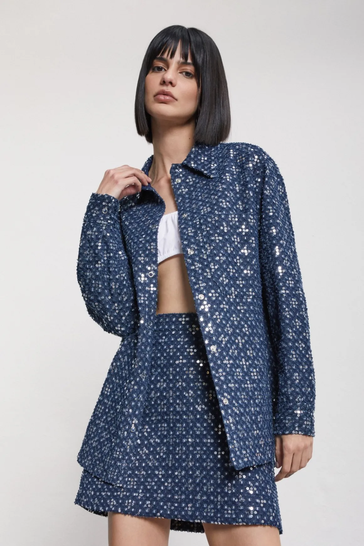 Jacke mit Pailletten