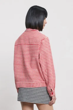 Jacke mit Vichy-Print