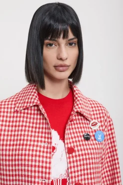 Jacke mit Vichy-Print