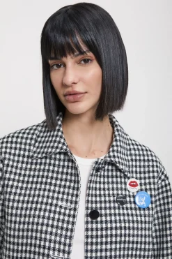 Jacke mit Vichy-Print