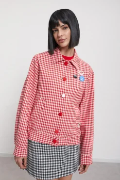 Jacke mit Vichy-Print