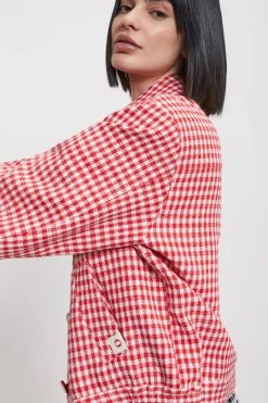 Jacke mit Vichy-Print