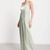 Jumpsuit aus Viskose und Leinen