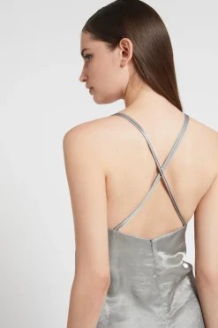 Jumpsuit aus Viskose und Leinen
