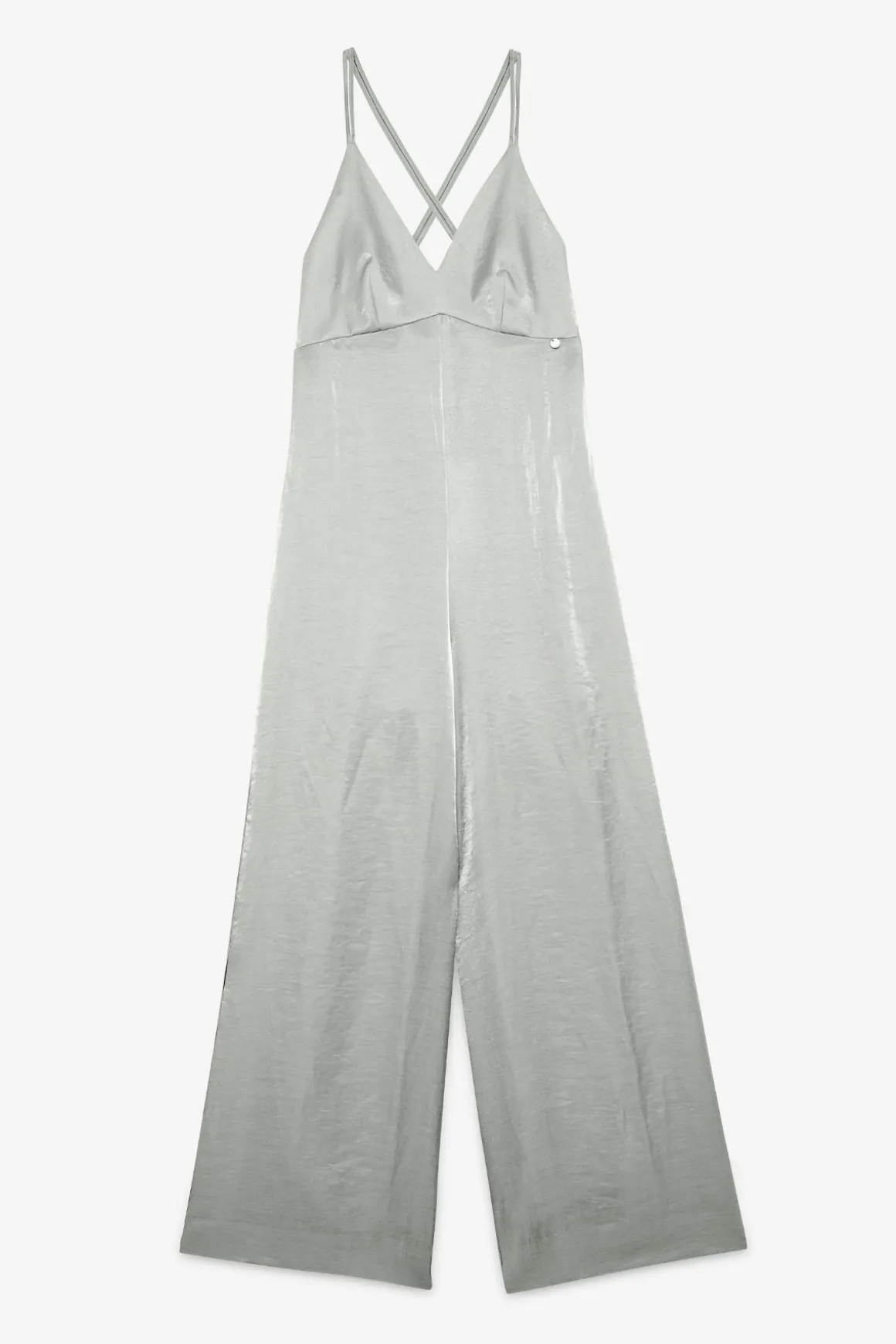 Jumpsuit aus Viskose und Leinen