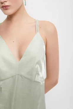 Jumpsuit aus Viskose und Leinen