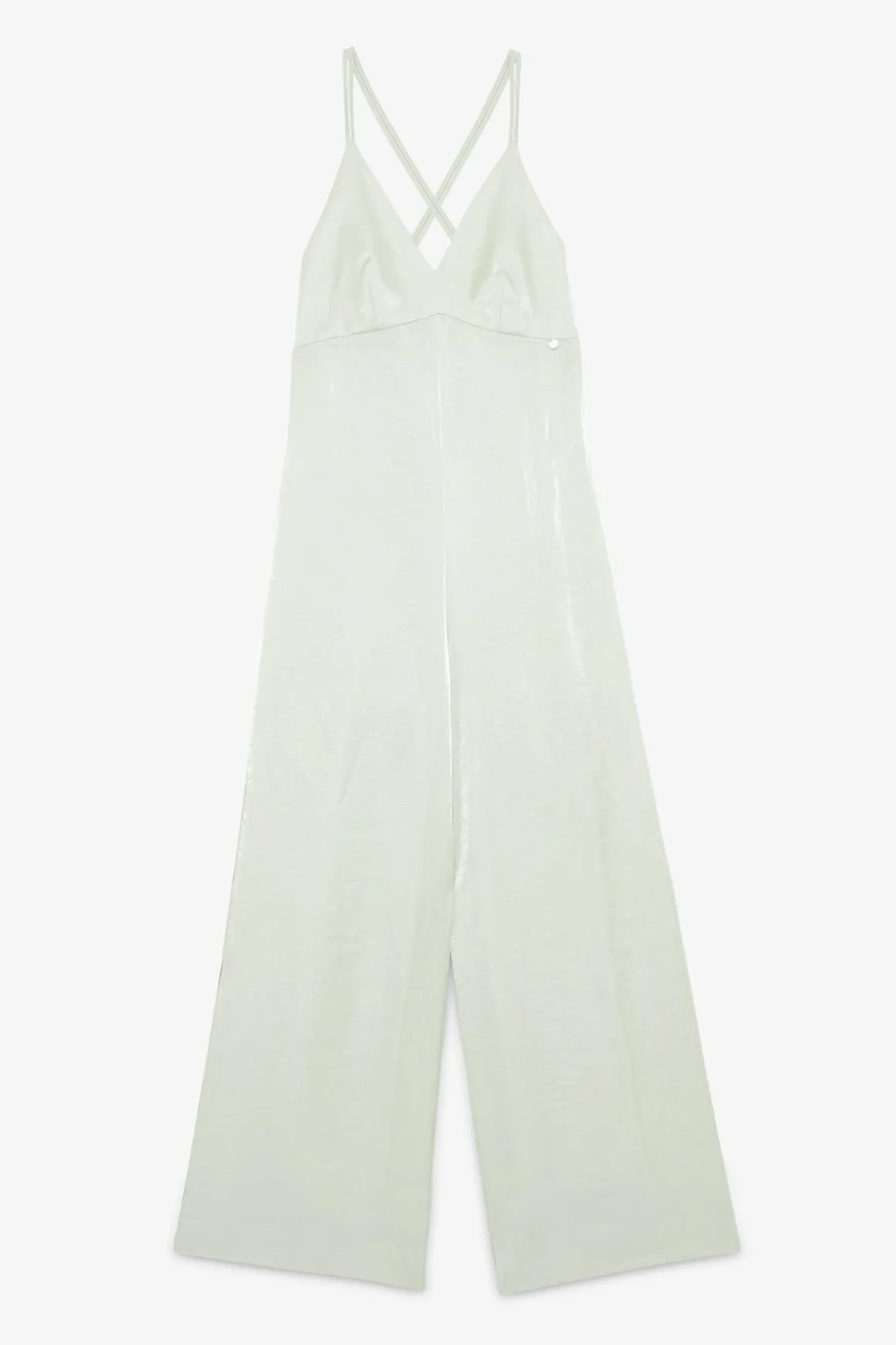 Jumpsuit aus Viskose und Leinen
