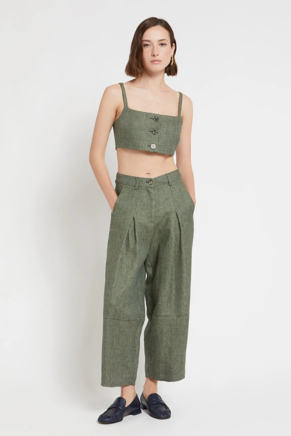Karottenhose aus Leinen