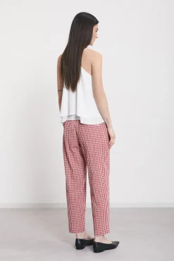 Knöchellange Baumwollhose
