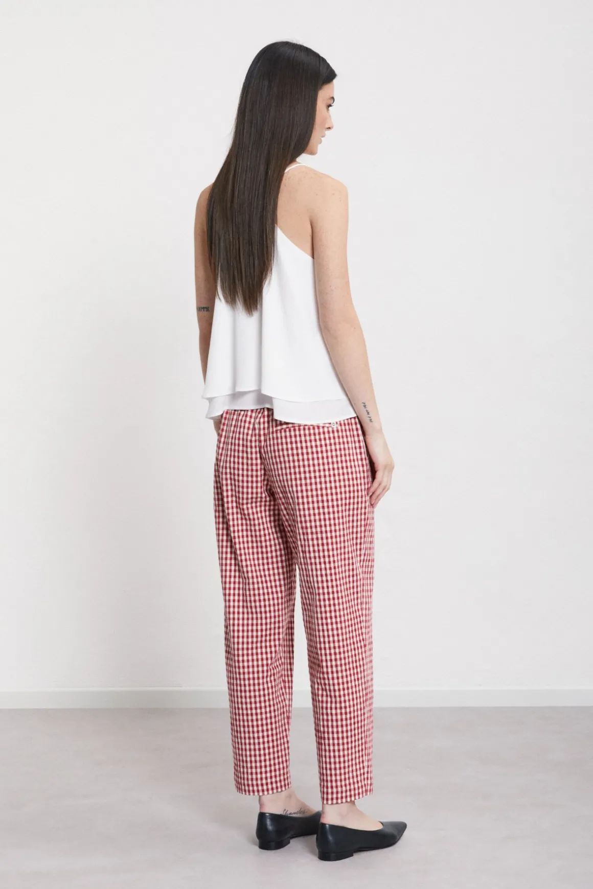 Knöchellange Baumwollhose