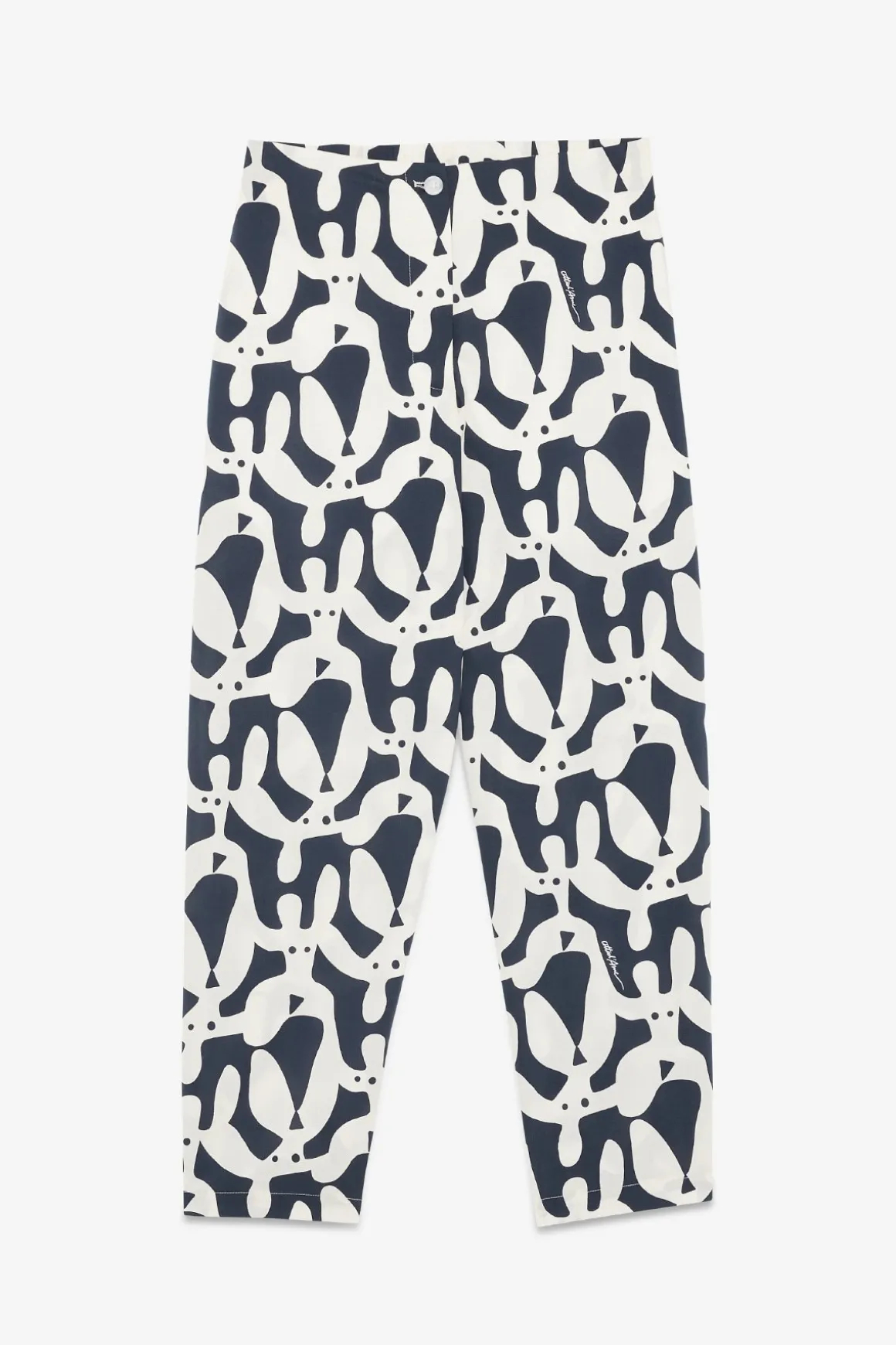 Knöchellange Hose aus bedrucktem Popeline