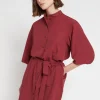 Kurzes Hemdblusenkleid aus Popeline