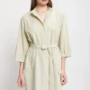 Kurzes Hemdblusenkleid aus Popeline