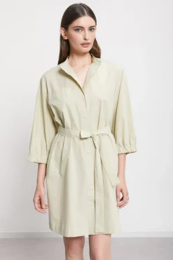 Kurzes Hemdblusenkleid aus Popeline