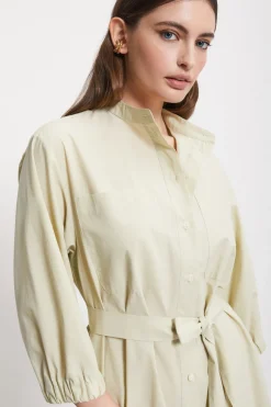 Kurzes Hemdblusenkleid aus Popeline
