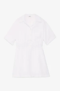 Kurzes Hemdblusenkleid aus Leinen