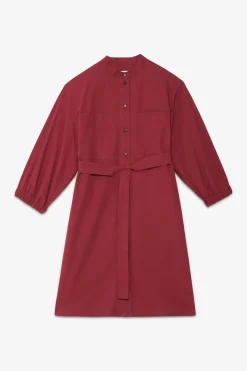 Kurzes Hemdblusenkleid aus Popeline