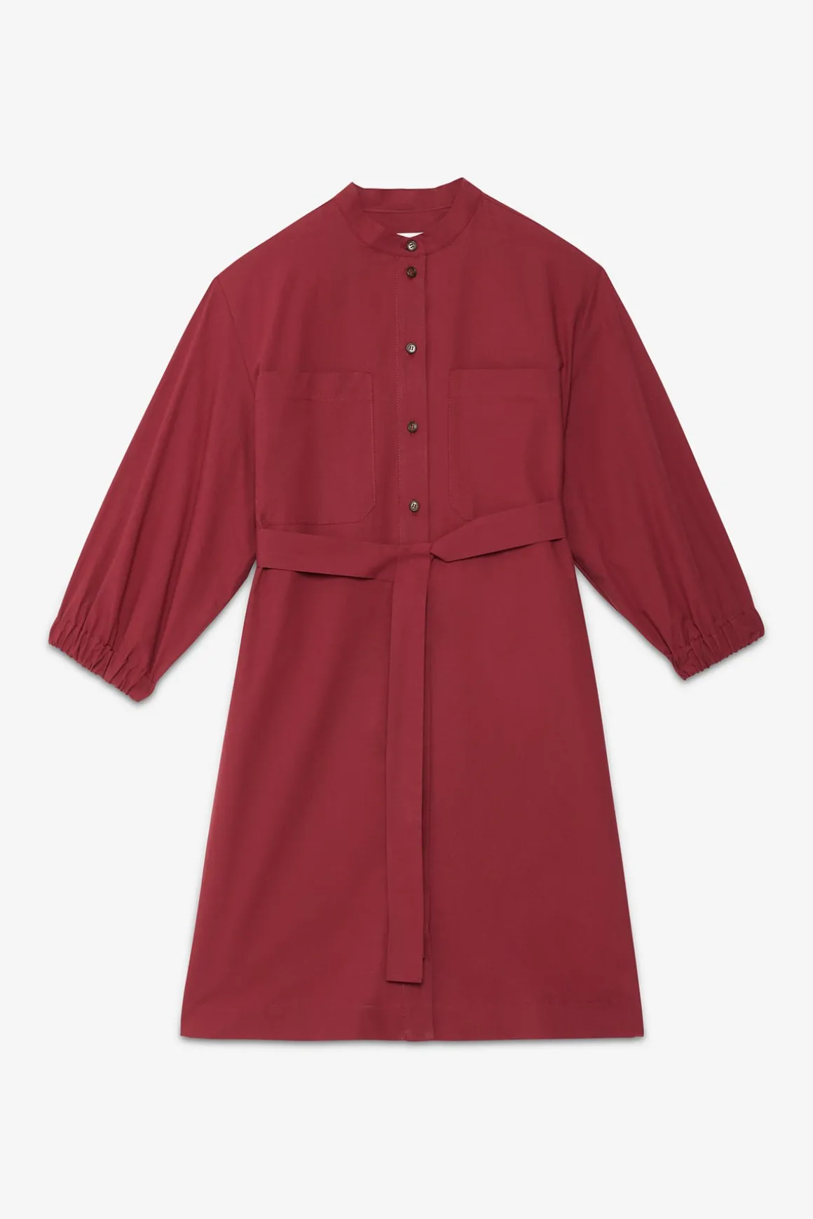 Kurzes Hemdblusenkleid aus Popeline