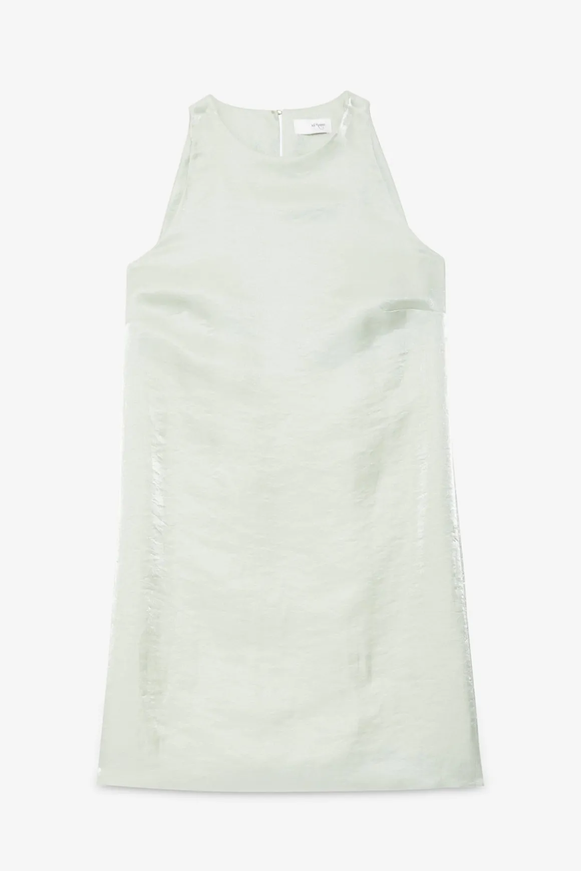 Kurzes Kleid aus Viskose und Leinen