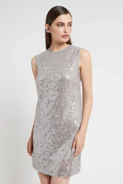 Kurzes Kleid mit Pailletten