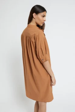 Kurzes Popelinekleid