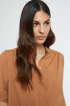 Kurzes Popelinekleid