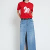 Langer Jeansrock