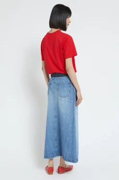 Langer Jeansrock
