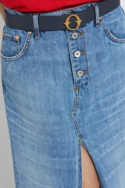 Langer Jeansrock