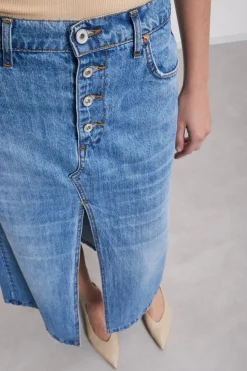 Langer Jeansrock