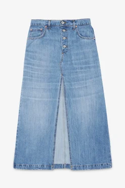 Langer Jeansrock