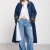 Langer Trenchcoat aus Baumwolle