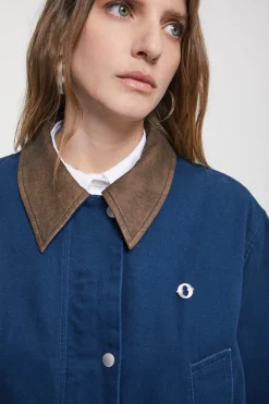 Langer Trenchcoat aus Baumwolle