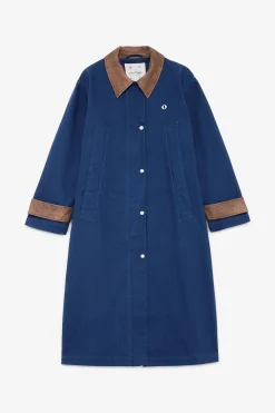 Langer Trenchcoat aus Baumwolle