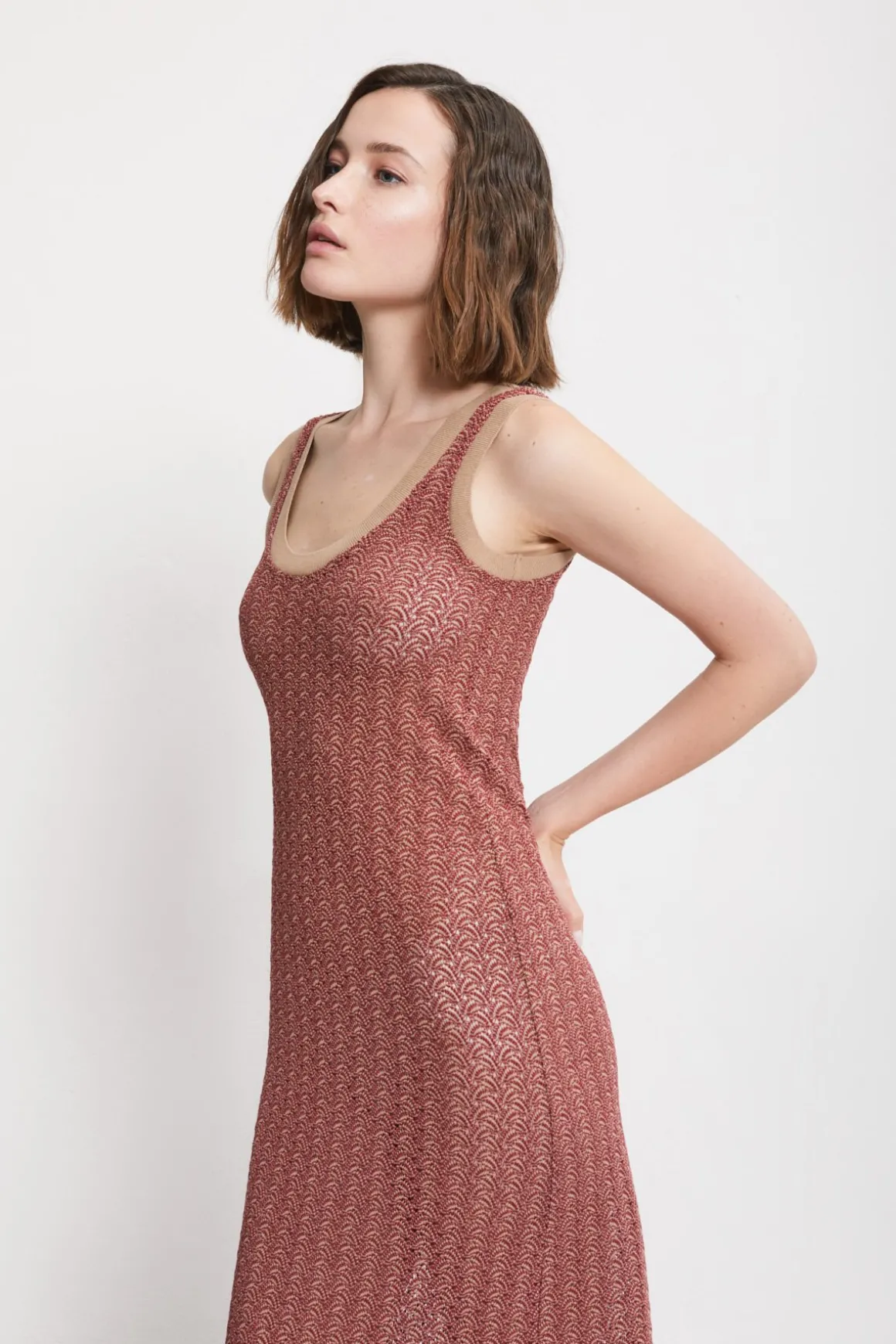 Langes Baumwollkleid