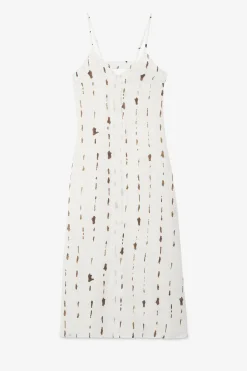 Langes bedrucktes Kleid mit Outcut