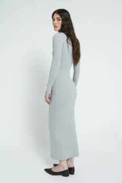 Langes Kleid aus Baumwolle/Modal