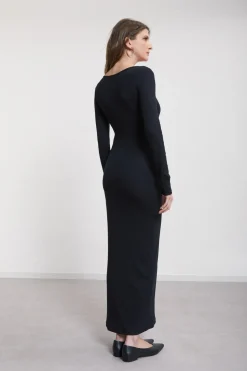 Langes Kleid aus Baumwolle/Modal