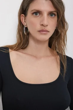 Langes Kleid aus Baumwolle/Modal