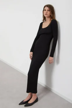 Langes Kleid aus Baumwolle/Modal