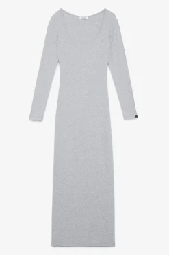 Langes Kleid aus Baumwolle/Modal