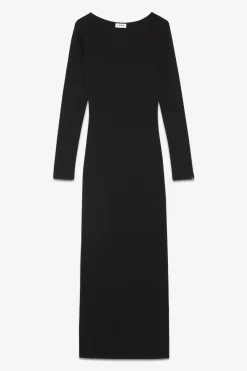 Langes Kleid aus Baumwolle/Modal