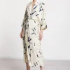 Langes Kleid aus bedruckter Viskose