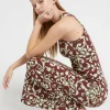 Langes Kleid aus bedrucktem Baumwolljersey