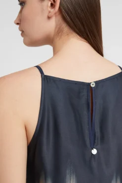 Langes Kleid aus bedruckter Viskose